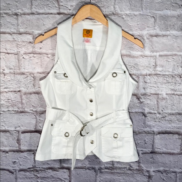 White Denim Vest by Ruby Road EUC - Picture 2 of 5